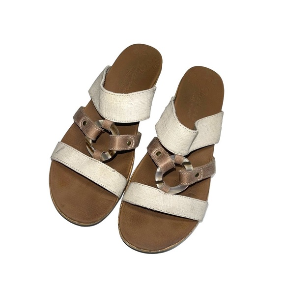 Skechers Cali Beverlee Sail Away Cream Cork Wedge Sandals 10 Women’s - Picture 2 of 13